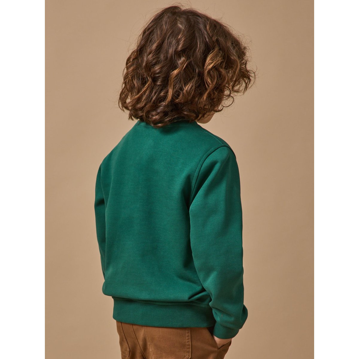 Sweat imprimé - coton biologique vert pin, CYRILLUS