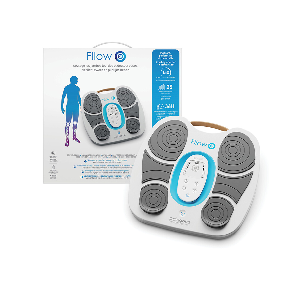 Stimulateur circulatoire Fllow blanc, PAINGONE