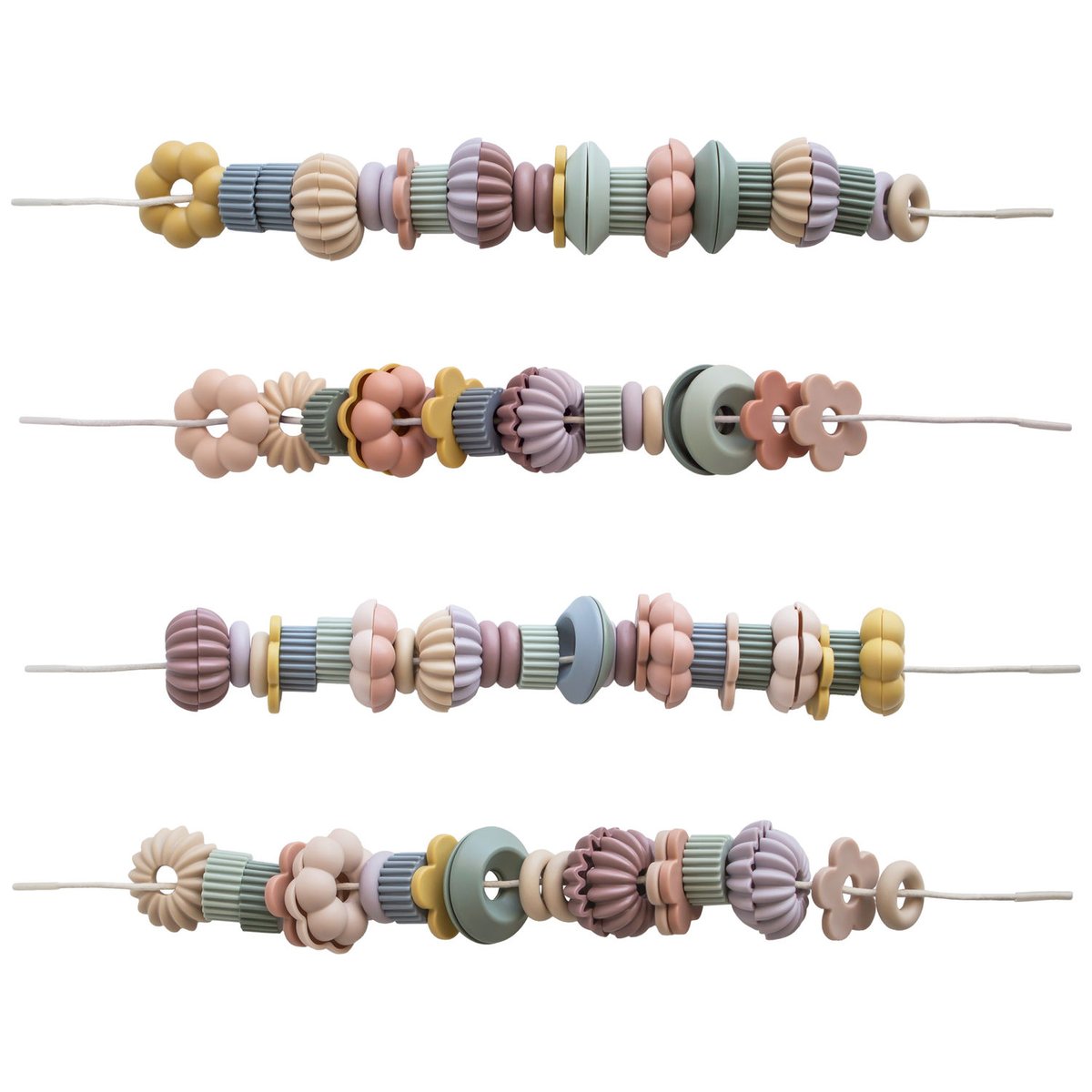 Ensemble de laçage de perles multicolore, MUSHIE