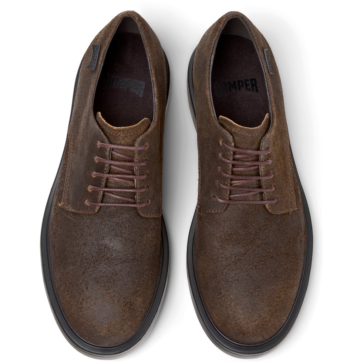 Derbies Dean cuir marron foncé, CAMPER