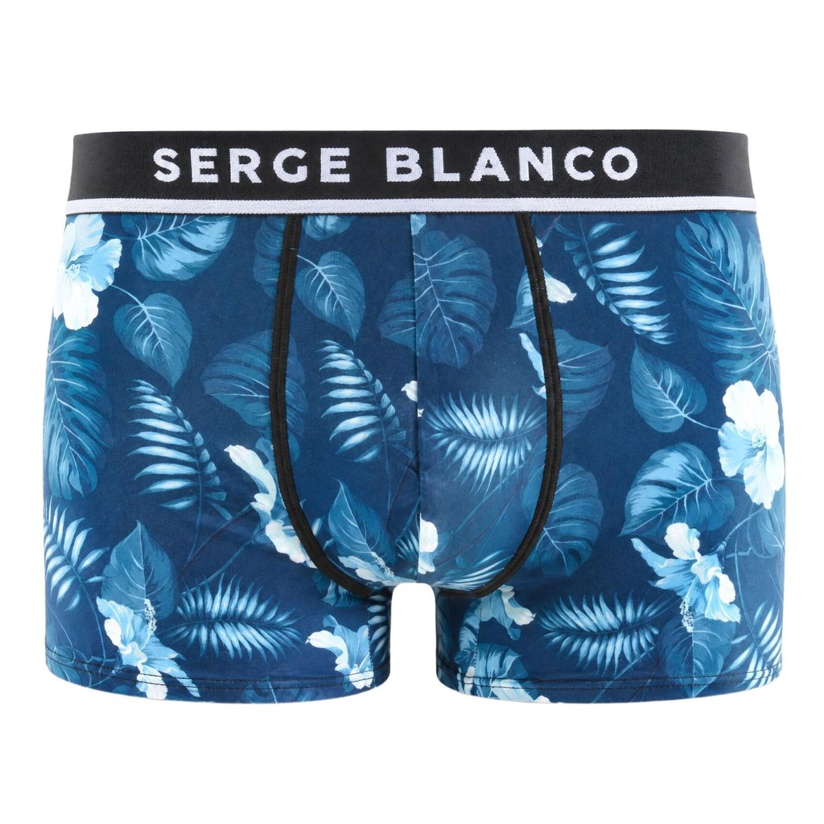 Lot De 3 Boxers Microfibre noir/jaune/bleu/blanc/kaki, SERGE BLANCO