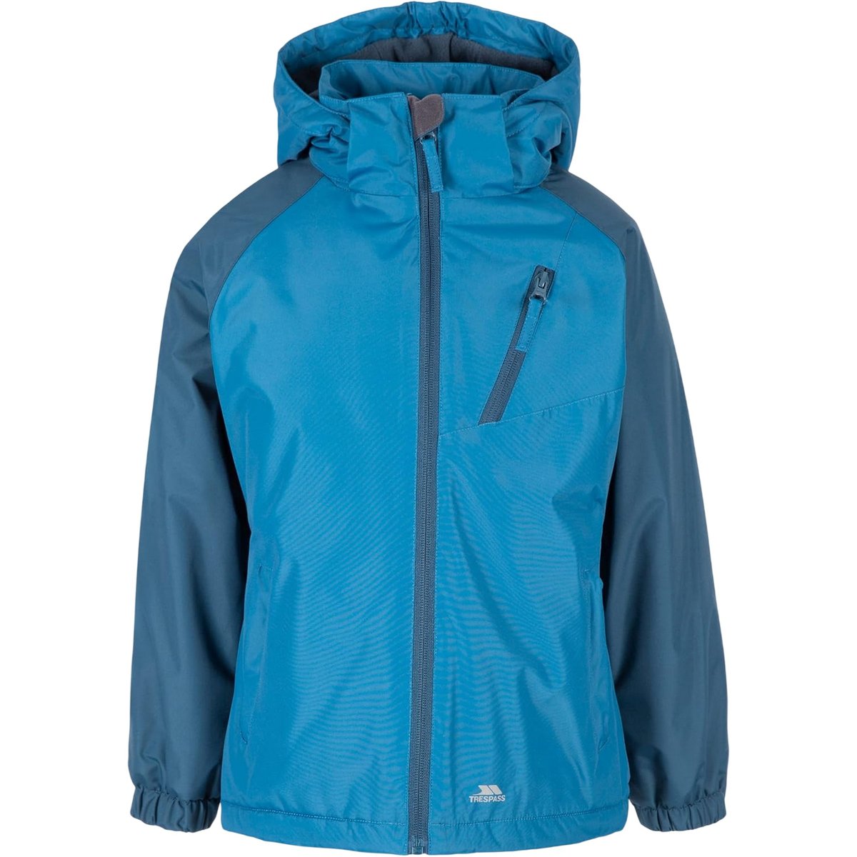 Veste imperméable à capuche amovible motif/style détail réfléchissant TUNEFUL bleu sarcelle, TRESPASS