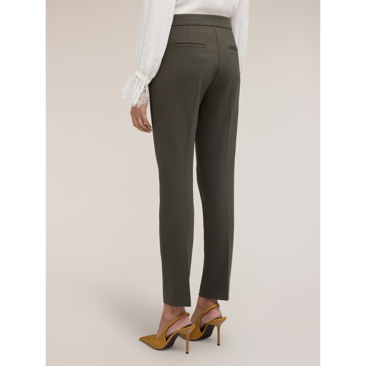 Pantalon slim fit verde militare, MOTIVI