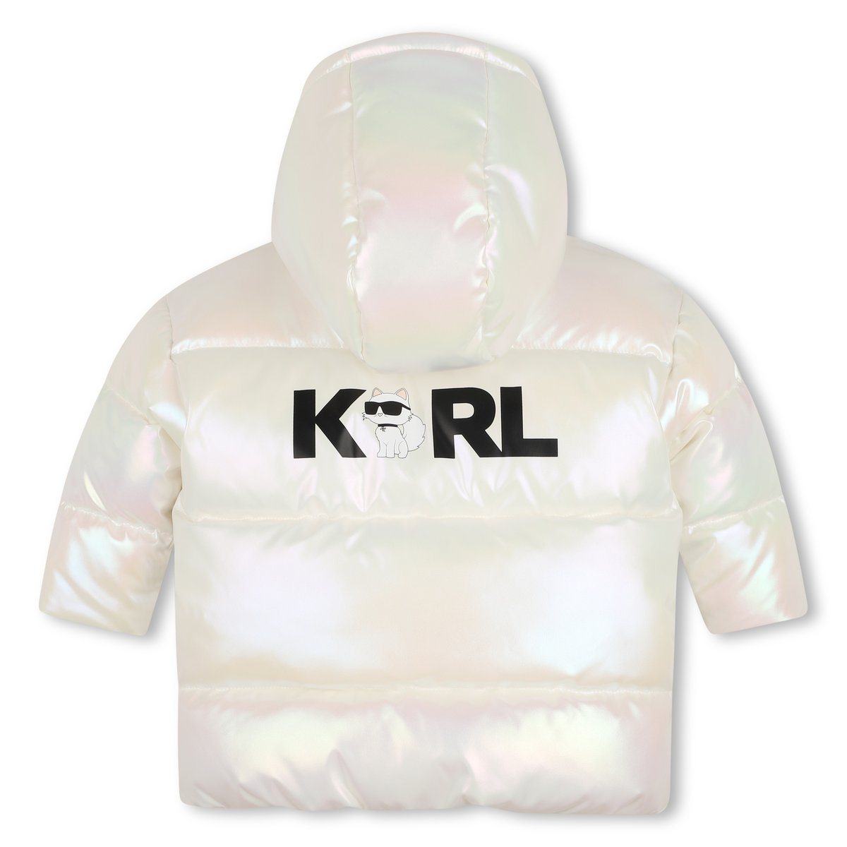 Doudoune à capuche blanc/irise, KARL LAGERFELD KIDS