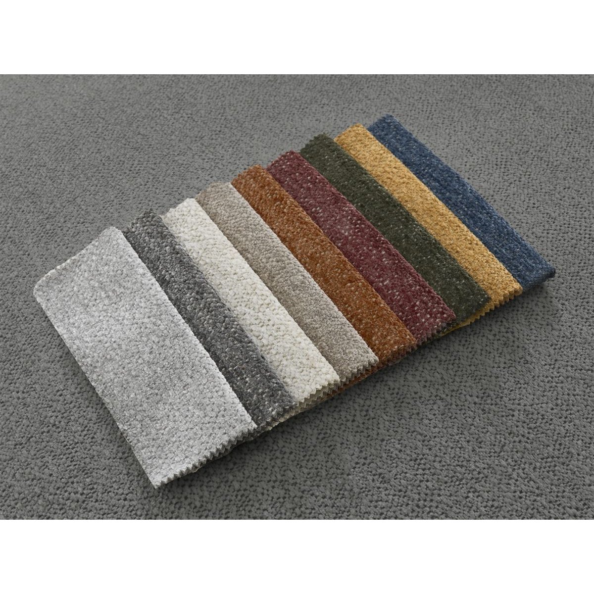 Canapé d'angle convertible 3 places en tissu chiné, ATILLA gris foncé, BOBOCHIC