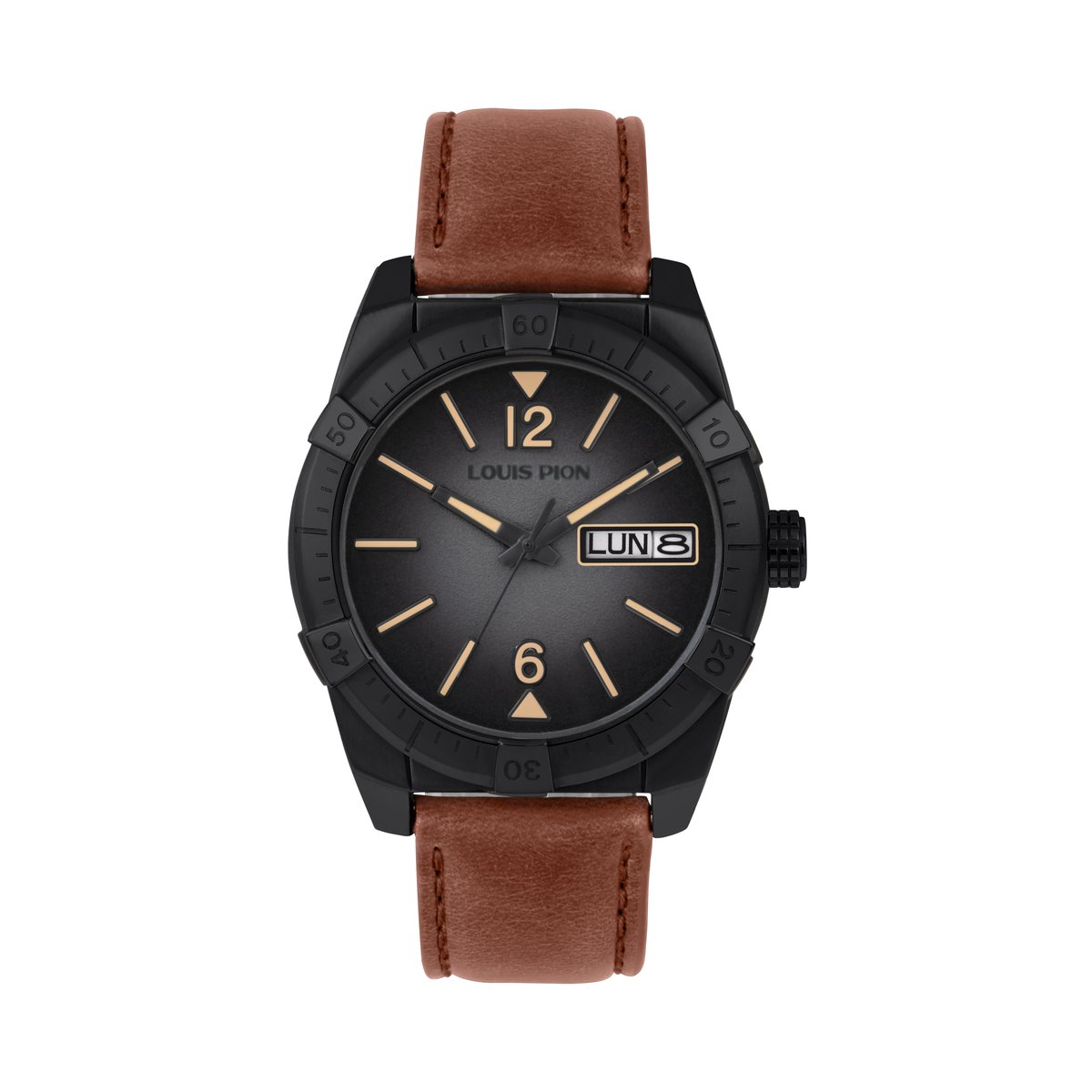 Montre Analogique VASCO noir noir marron, LOUIS PION