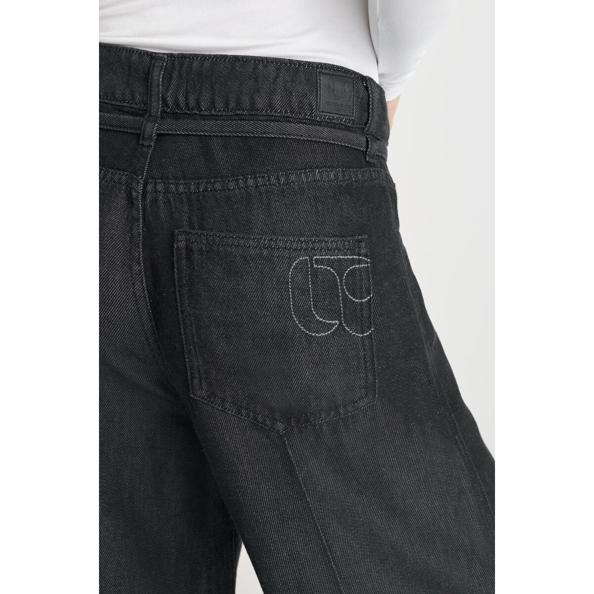 Jeans loose, large SCOTTY, longueur 34 black, LE TEMPS DES CERISES