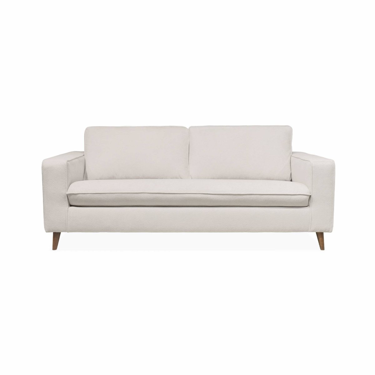 Canapé lit convertible 3 places avec matelas 12cm - Fabriqué en France GUSTAVE ivoire, SWEEEK