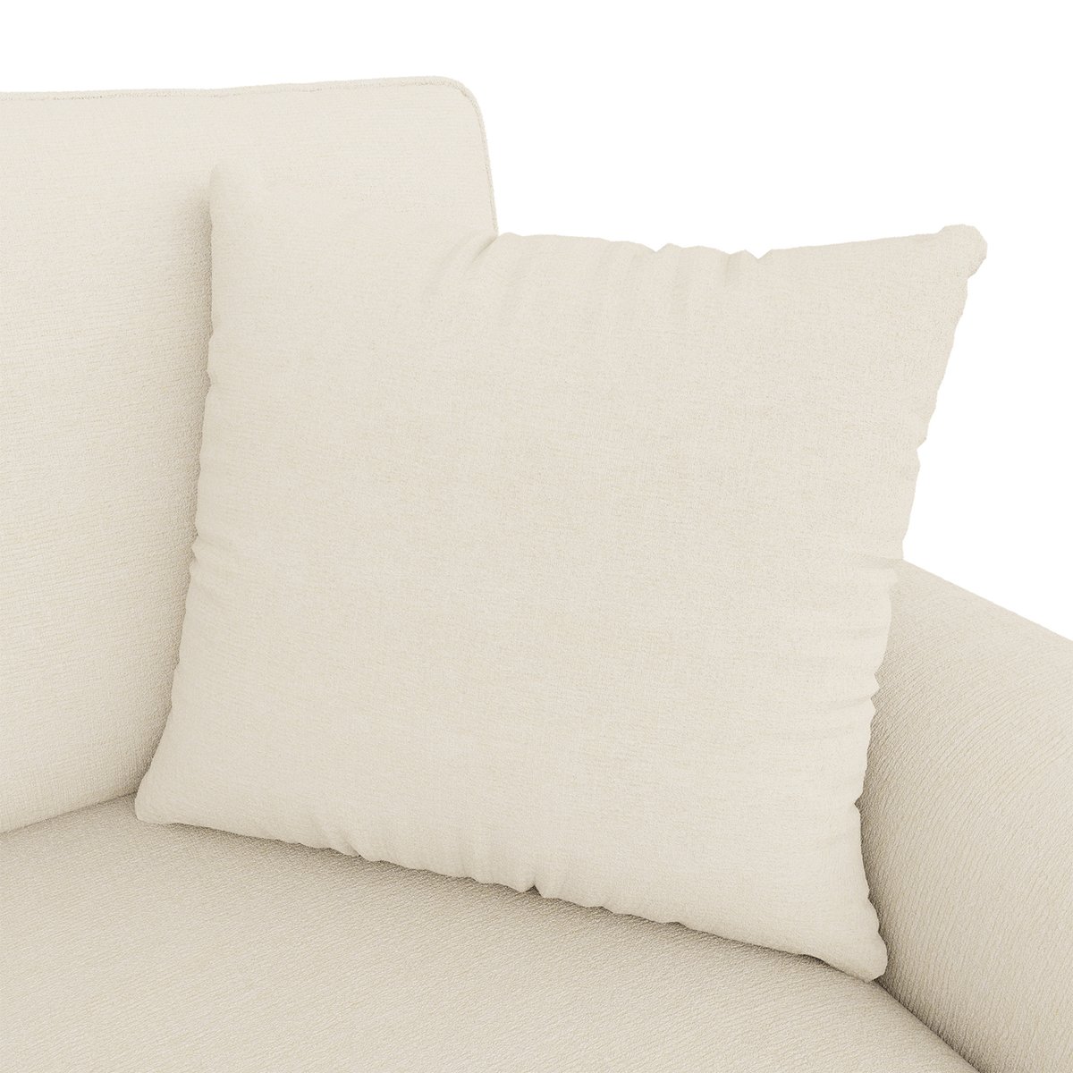 Canapé d'angle U coffre de rangement en chenille, VASEC beige, MEUBLES COSY