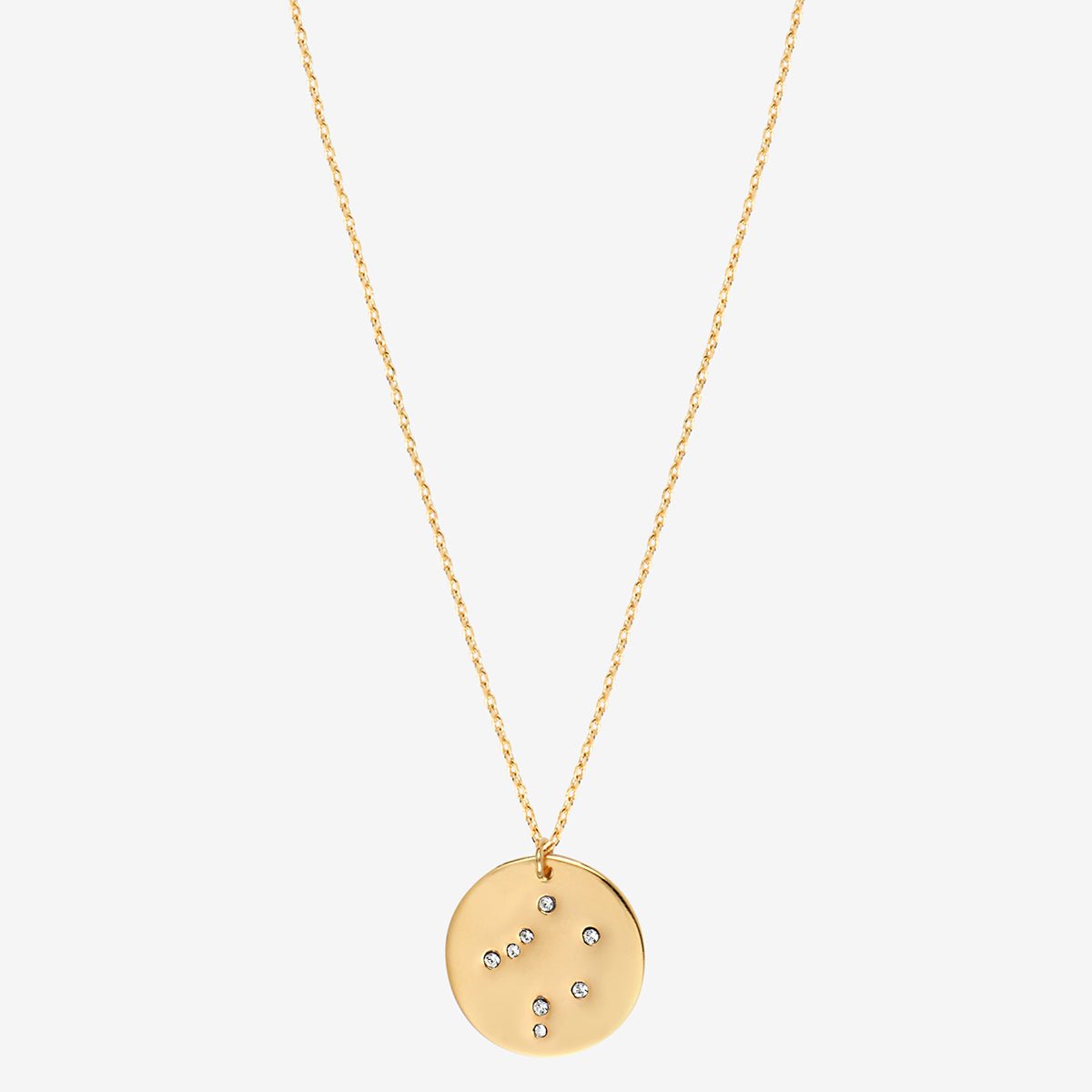 Collier doré balance - galaxie - Balance cristal blanc, CAROLINE NAJMAN