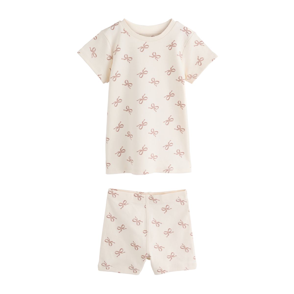 Pyjama short, lot de 3 imprimé nœud papillon marron moka, NEXT