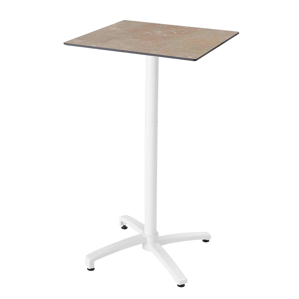 Ensemble table inclinable en hpl avec chaises hautes en métal, OPERA gris anthracite, OVIALA