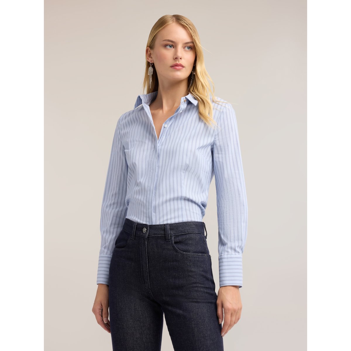 Chemise rayée light - blue, MOTIVI