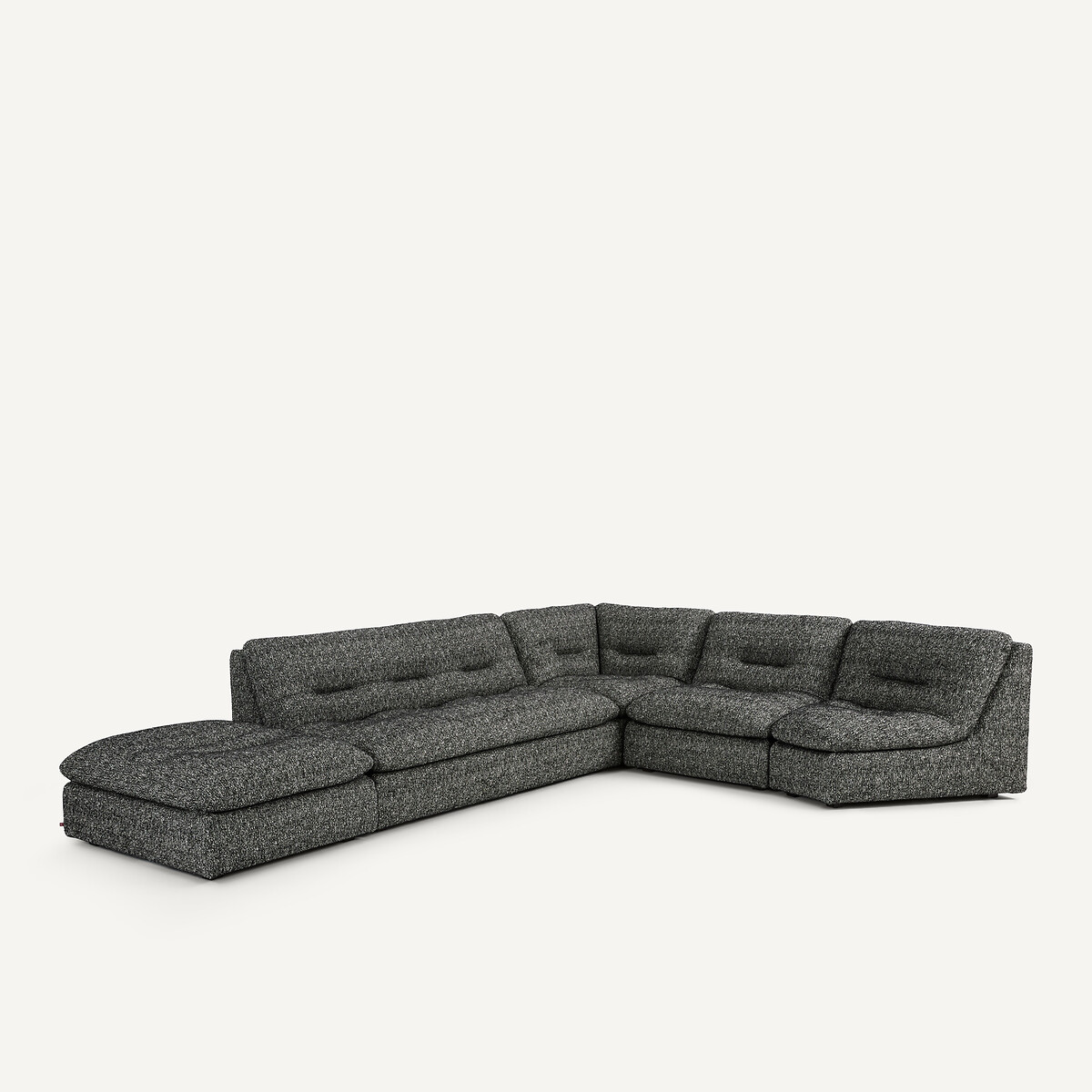 Angle 90° modulable, en bouclette, GIULIANO noir, AM.PM