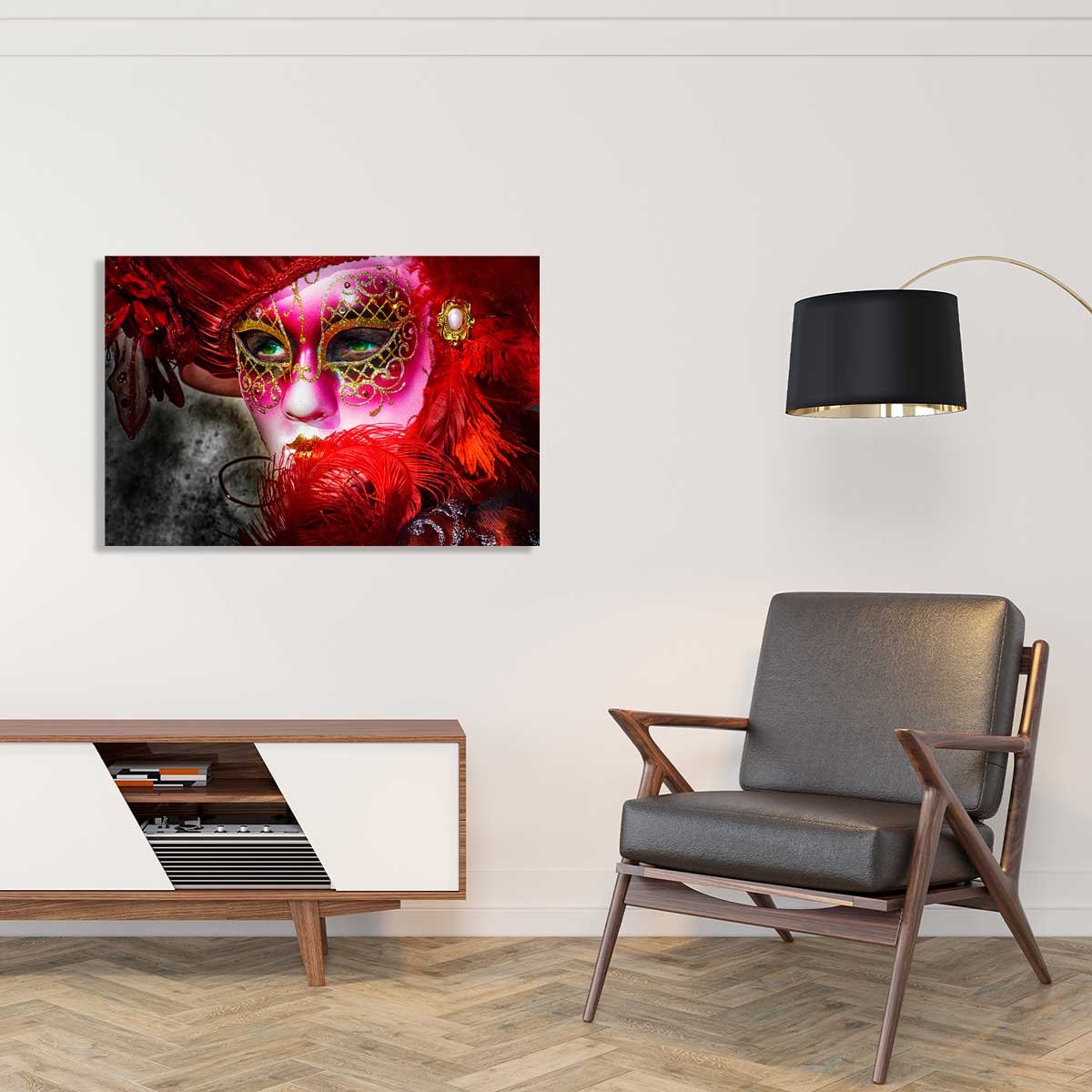 Tableau contemporain Masque tableau alu dibond, HEXOA