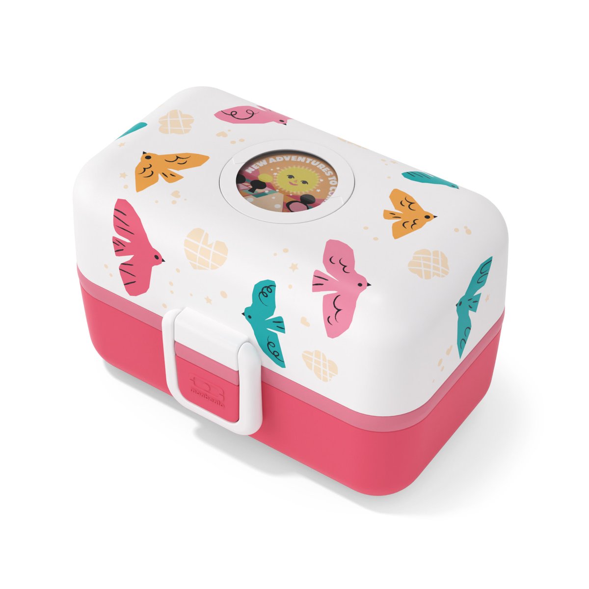 Lunch box à compartiments pour enfant 800ml, MB Tresor rose birds, MONBENTO