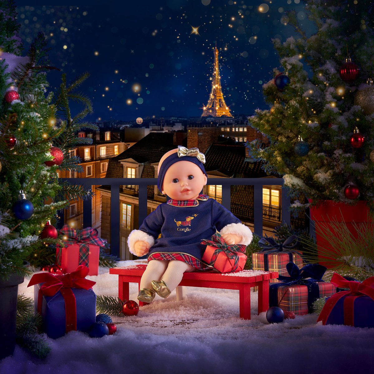 Poupon Bébé Calin Margaux Corolle en Fêtes couleur unique, COROLLE