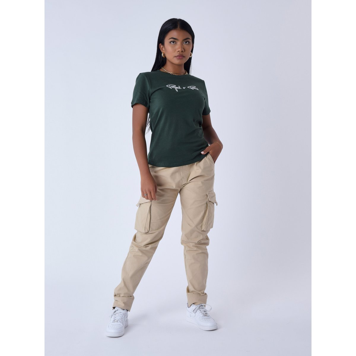 T-shirt femme Signature vert, PROJECT X