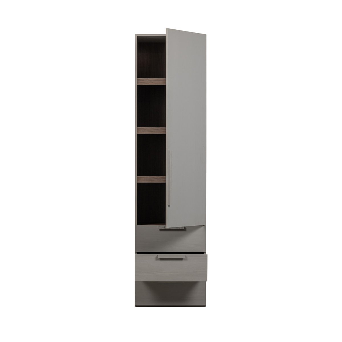 Armoire 1 porte en pin RENS gris clair, WOOOD