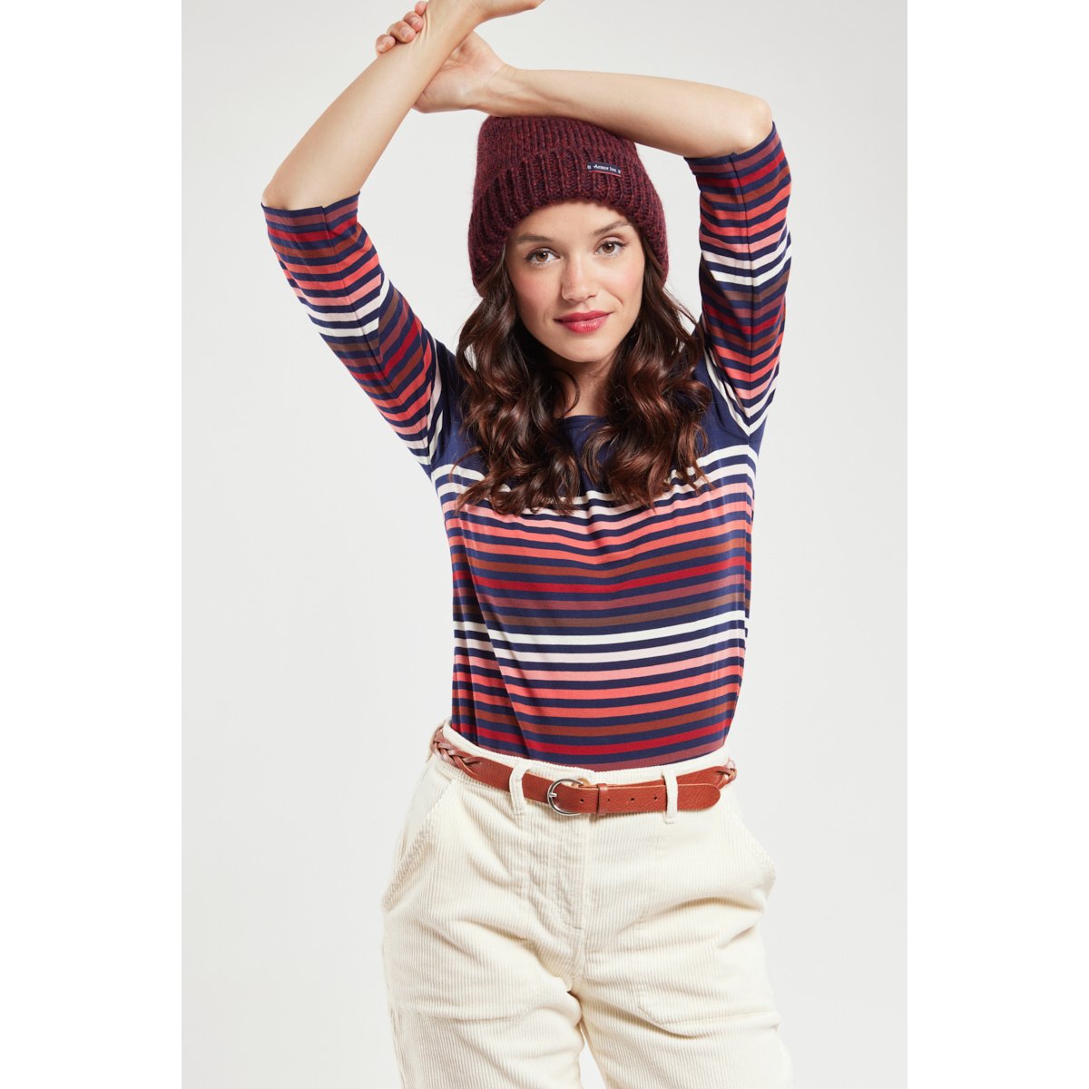 Marinière 10 couleurs en coton léger multicol cap sizun seal, ARMOR-LUX