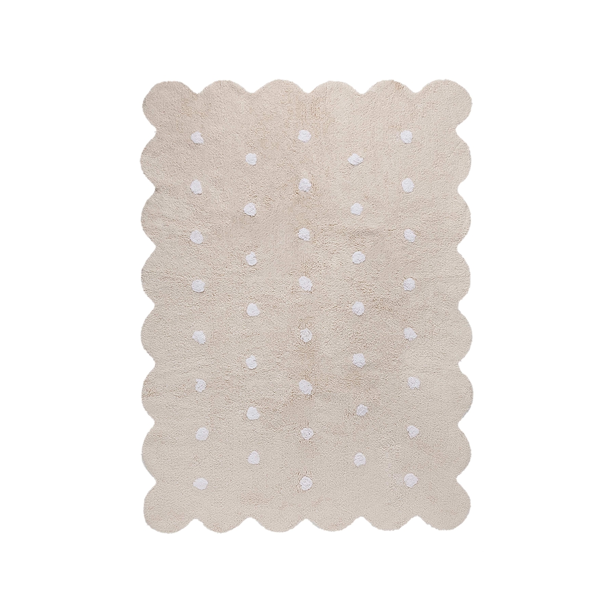 Tapis Rectangulaire en coton BISCUIT beige, LORENA CANALS
