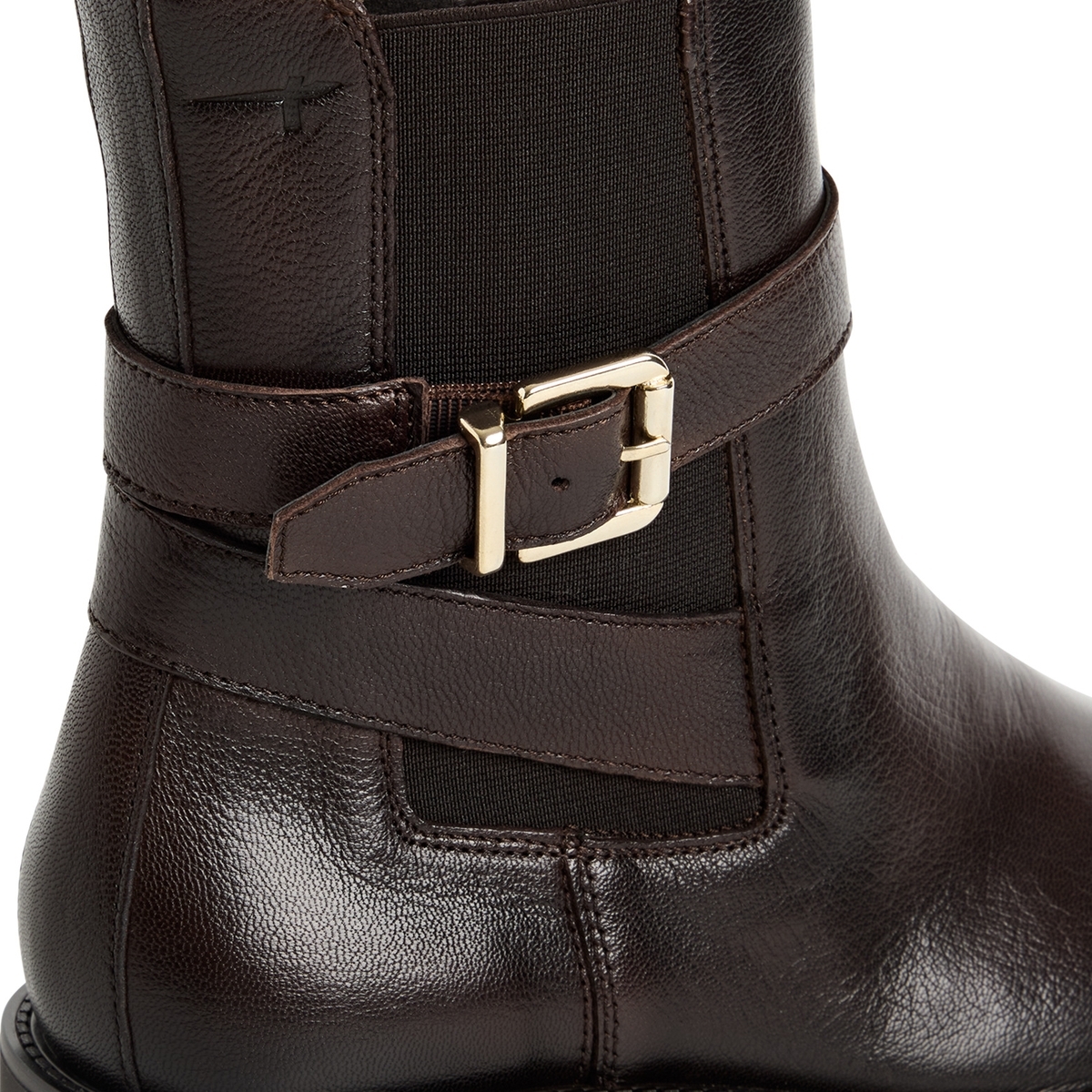 Bottine Chelsea en cuir marron mocca, TAMARIS