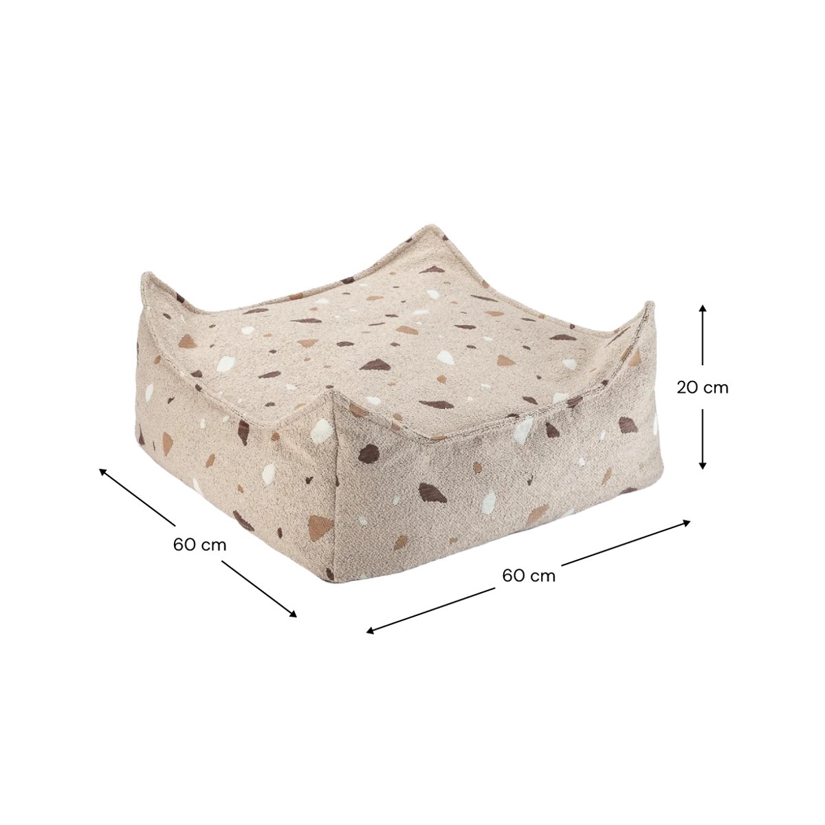 Coussin de Sol Ottoman Carré TERRAZZO sand, WIGIWAMA