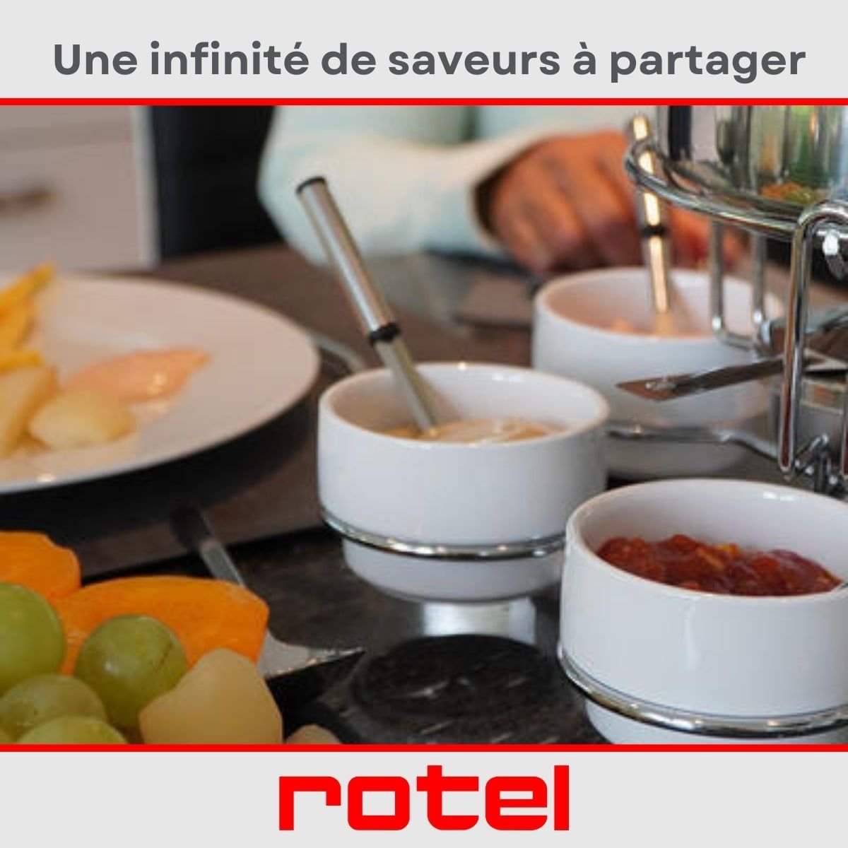 Ensemble à fondue bourguignonne 6 personnes blanc,inox, ROTEL