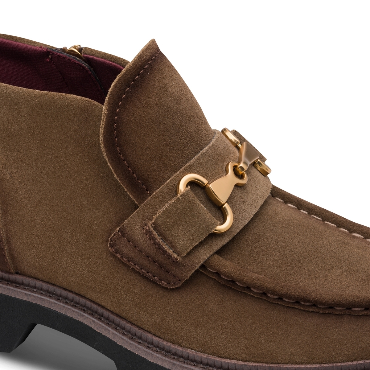 Bottine en cuir marron camel, TAMARIS