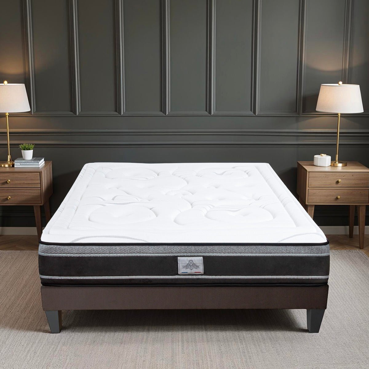Matelas Hybride 28 cm ELEGANCE - HYPSOM blanc, BELLECOUR