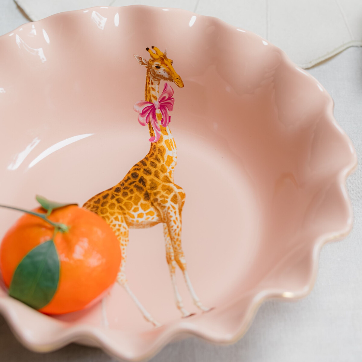 Giraffe Fruit Bowl pink, YVONNE ELLEN