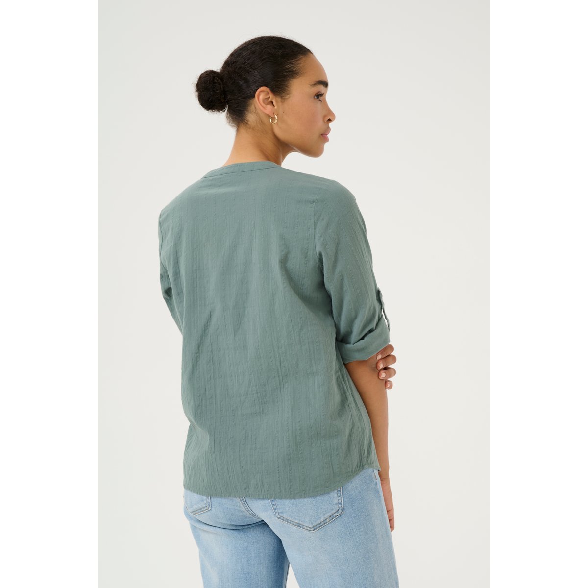 Chemise à manches longues vert balsam green, KAFFE