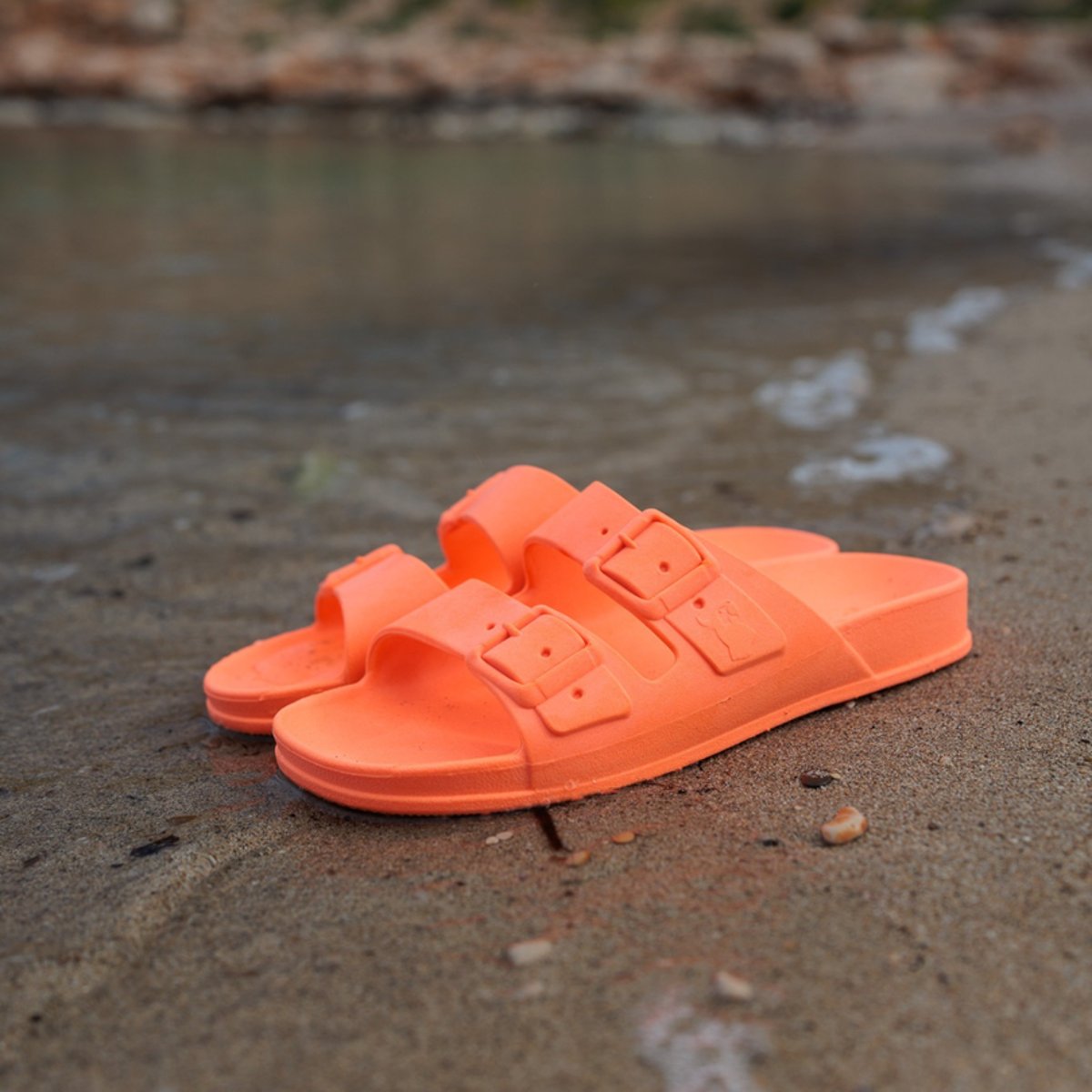 Sandales plates Enfant BAHIA orange fluo, CACATOES