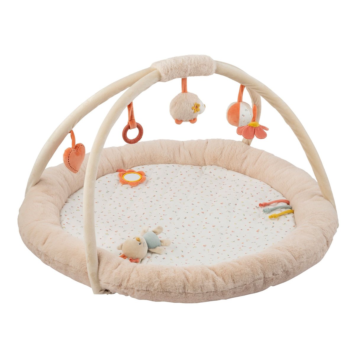 Tapis pouf avec arches Sable Beige beige, NATTOU