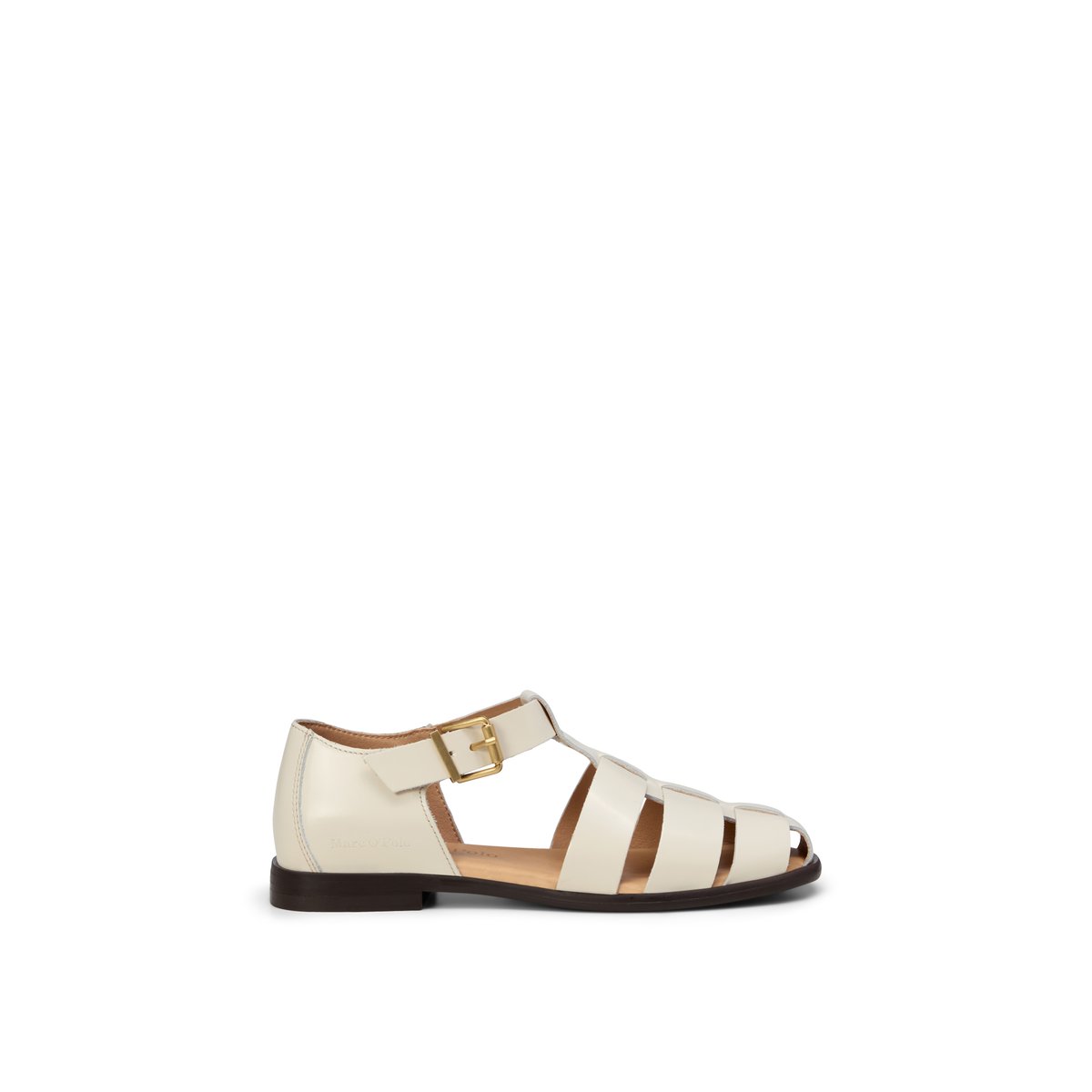 Sandales de pêcheur modèle Fiona en cuir de vache raffiné beige, MARC O'POLO