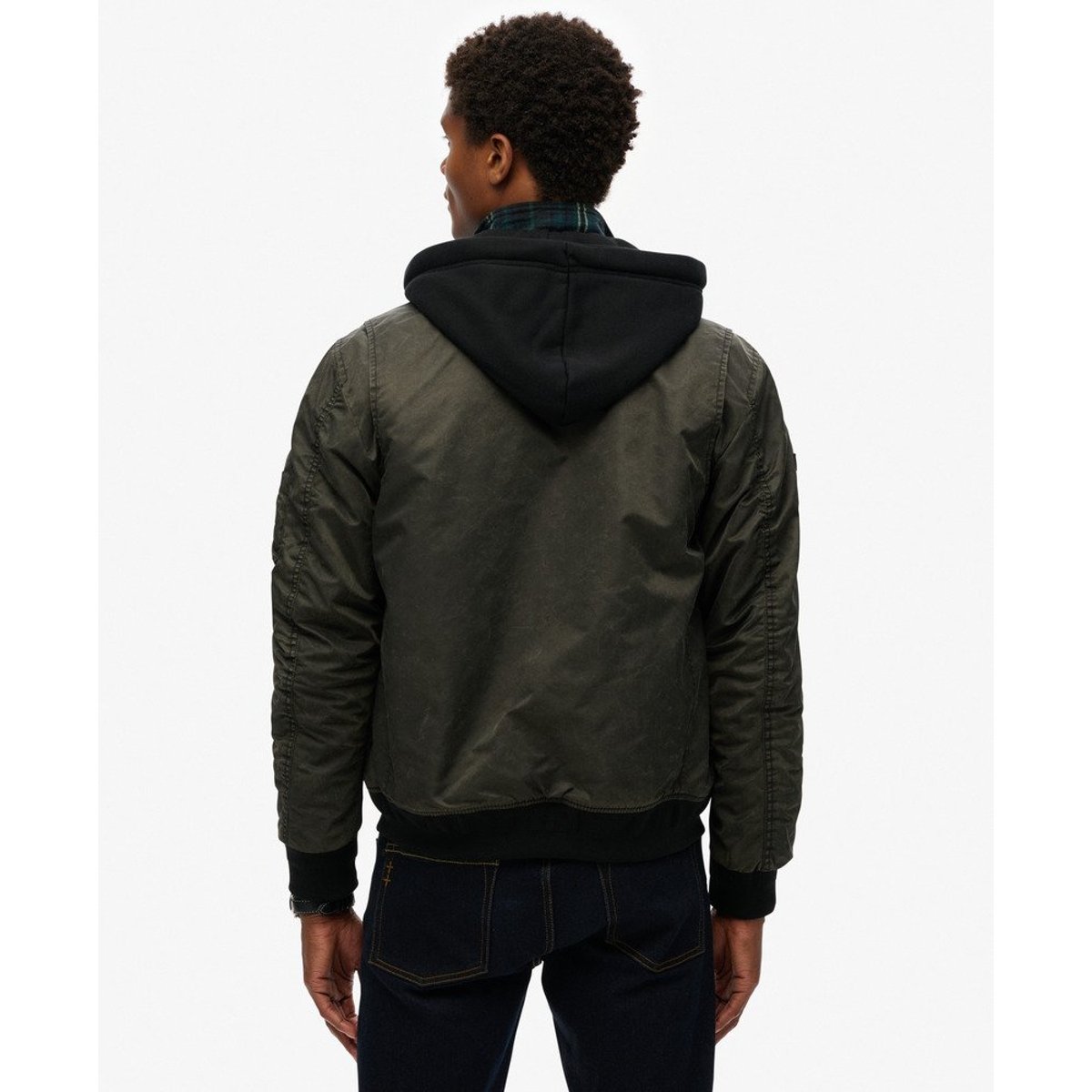Bomber militaire MA1 vert foncé délavé, SUPERDRY