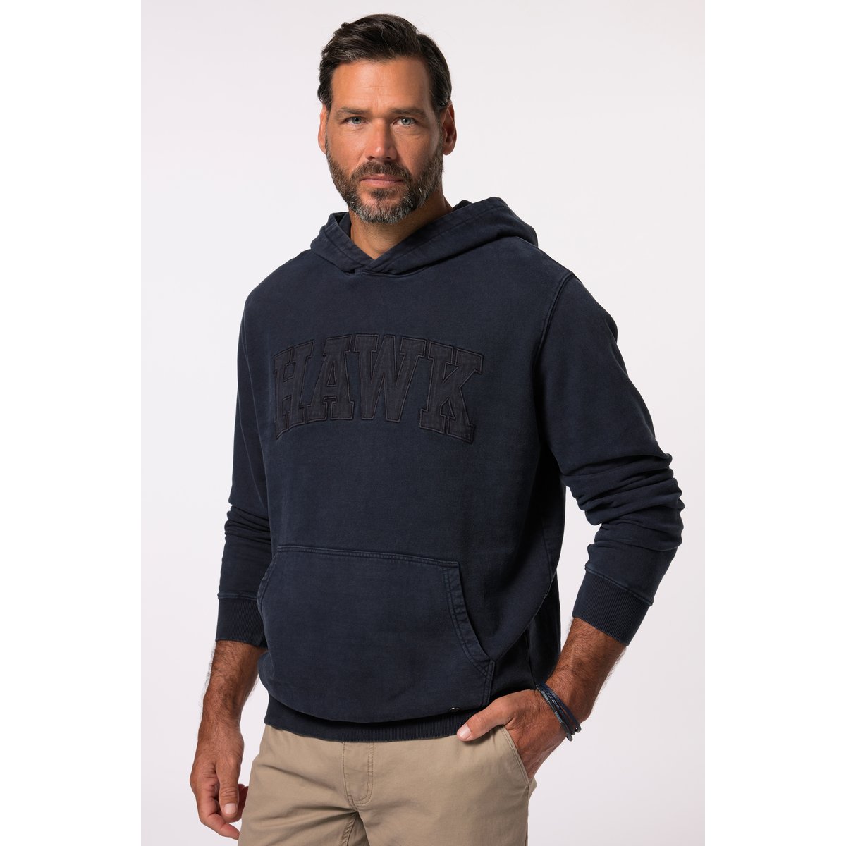 Sweat-shirt à capuche bleu marine, JP1880