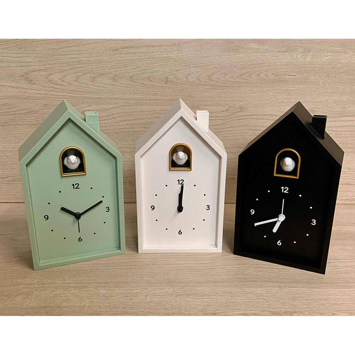 Réveil coucou maison 12.5x6.5x21.5cm blanc, EMDE