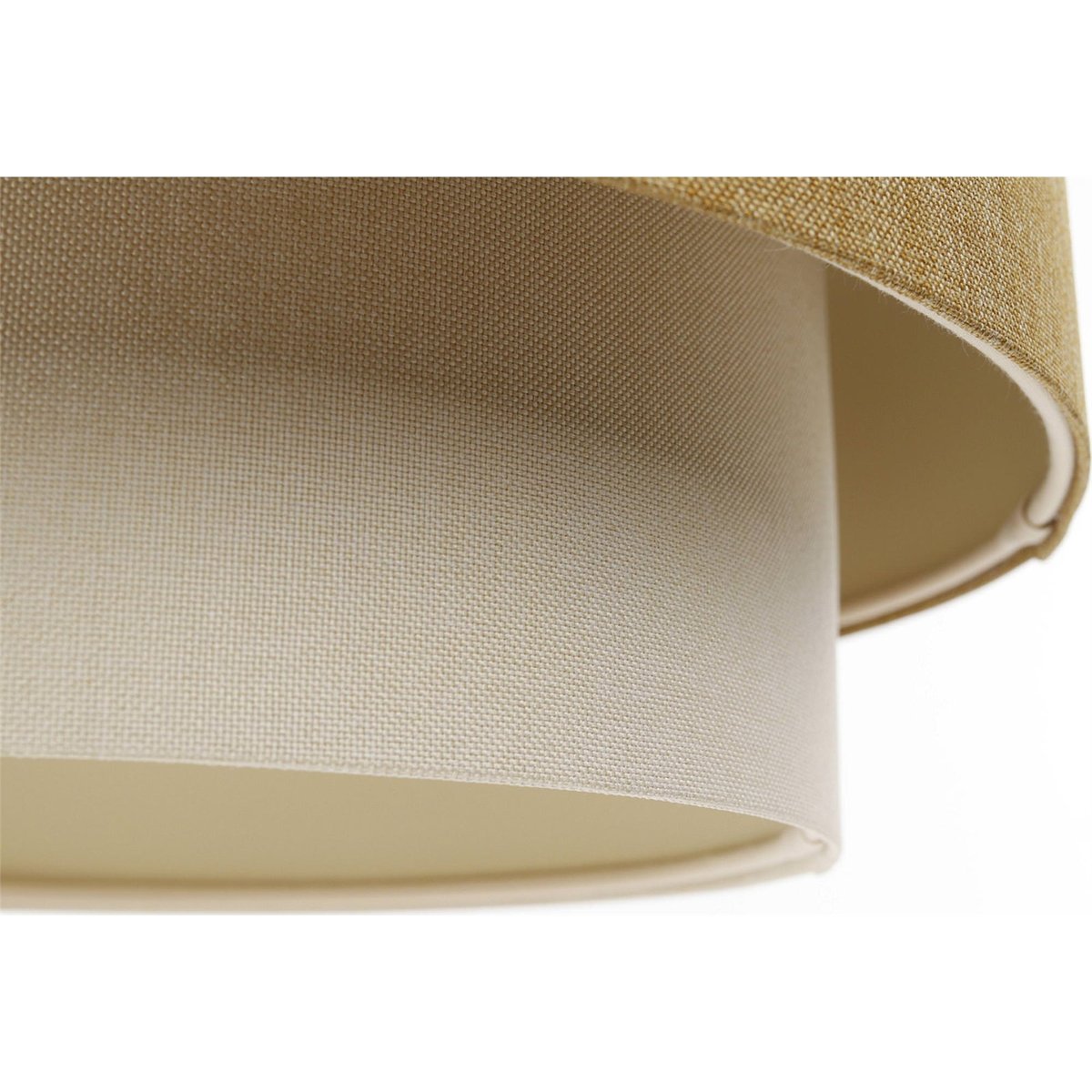 Suspension en tissu rond Boho Elegant beige crème avec dessous ivoire, BPS KONCEPT
