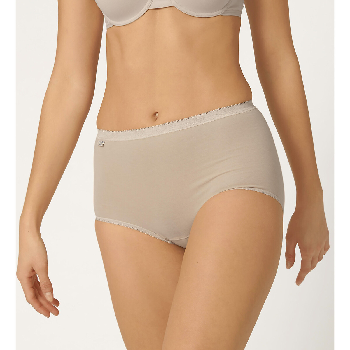 Lote de 3 bragas altas + 1 gratis Basic color piel , SLOGGI