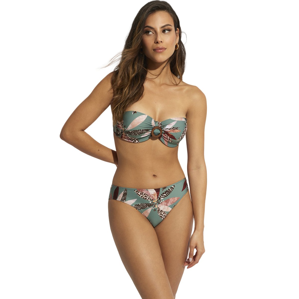 Haut maillot de bain bandeau Jamaica vert, SELMARK MARE