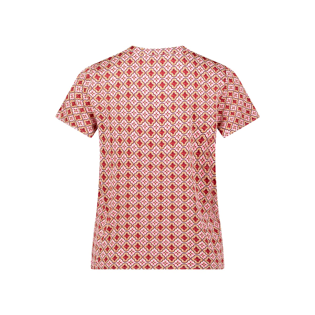 T-shirt façon blouse à ruches cream/rosé, CARTOON