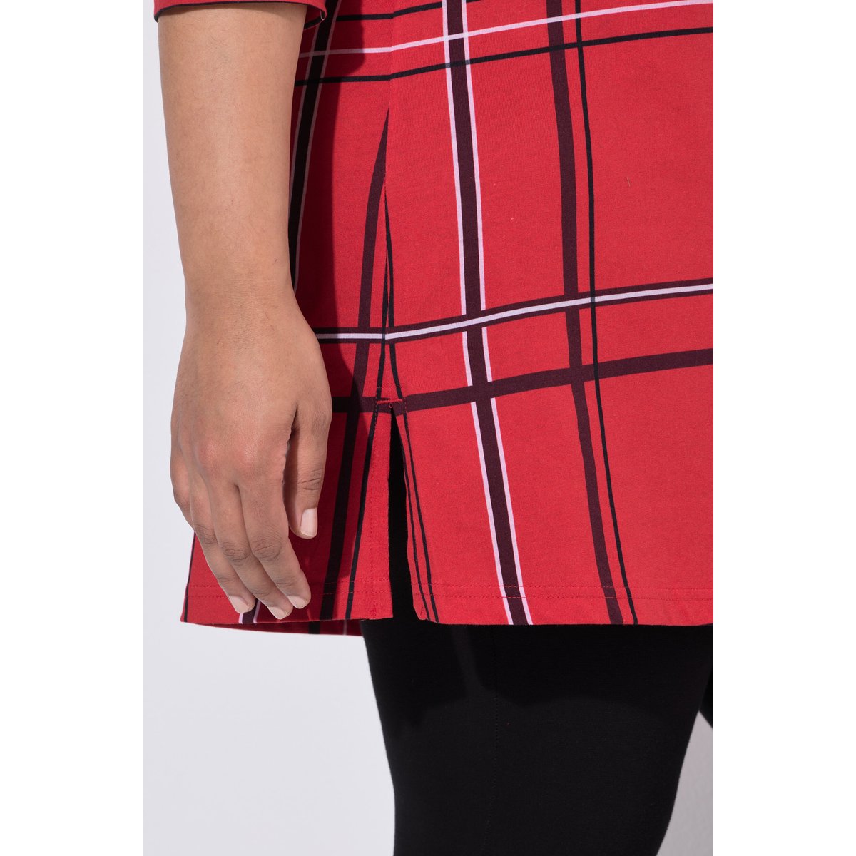 T-shirt long rouge vin foncé, ULLA POPKEN