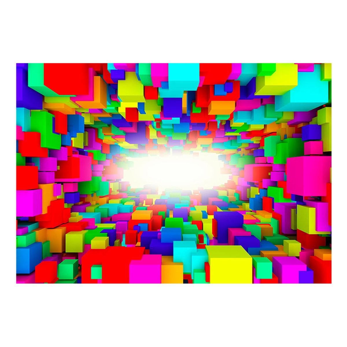 Papier peint intissé panoramique Abstractions Light In Color Geometry jaune / doré, EDEN