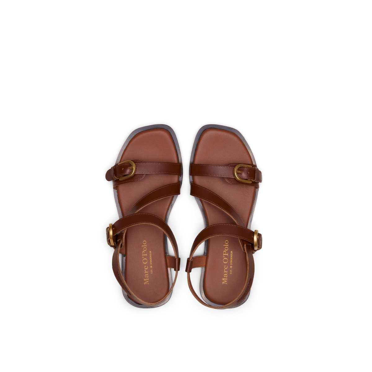 Sandale modèle Blanca en cuir de vache noble braun, MARC O'POLO