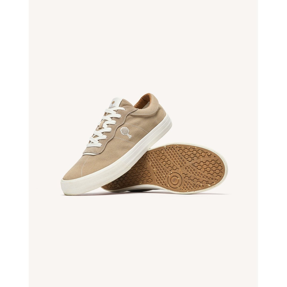 Tennis basses tissu suede NASHI beige, FAGUO