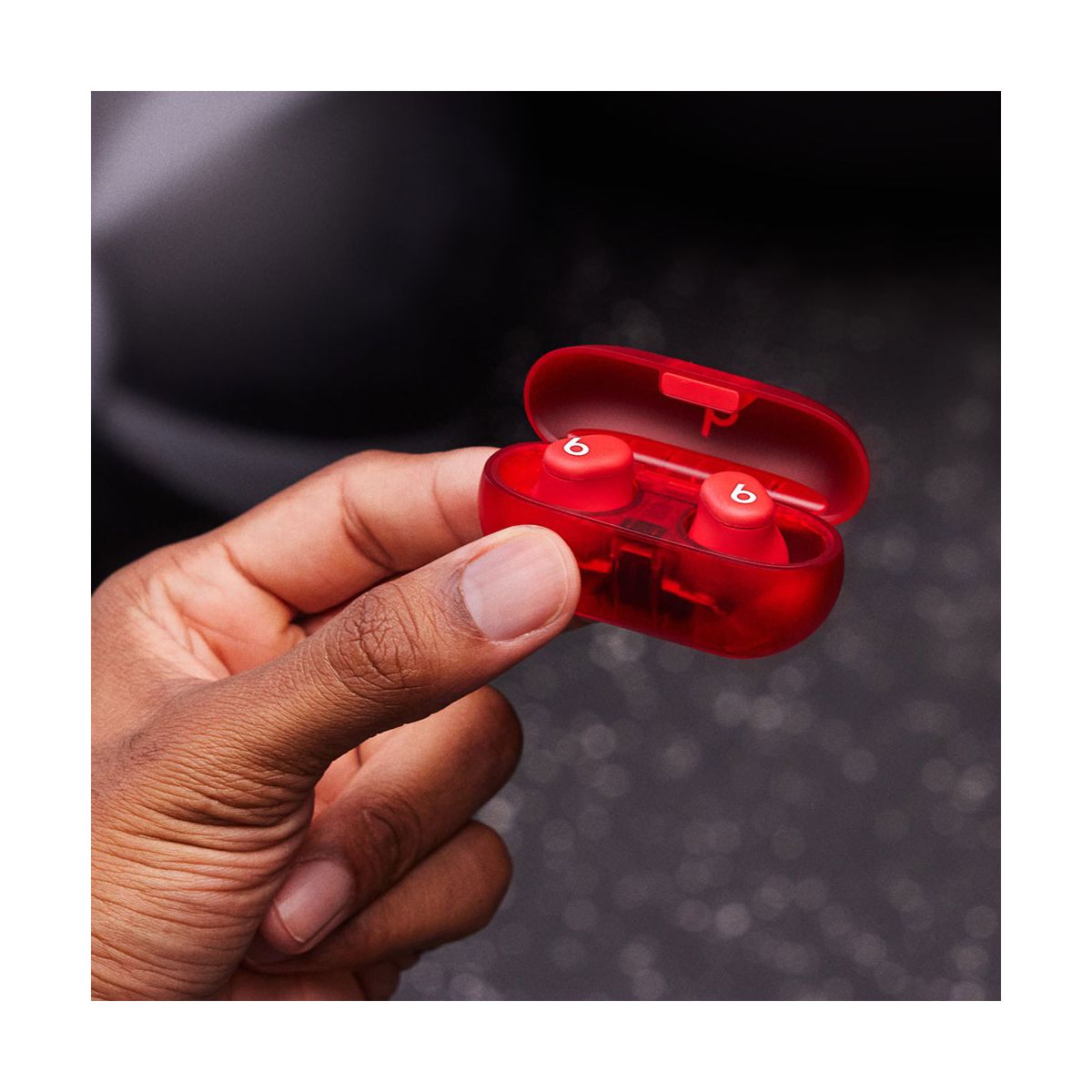Ecouteurs Solo Buds Rouge transparent couleur unique, BEATS BY DR,DRE