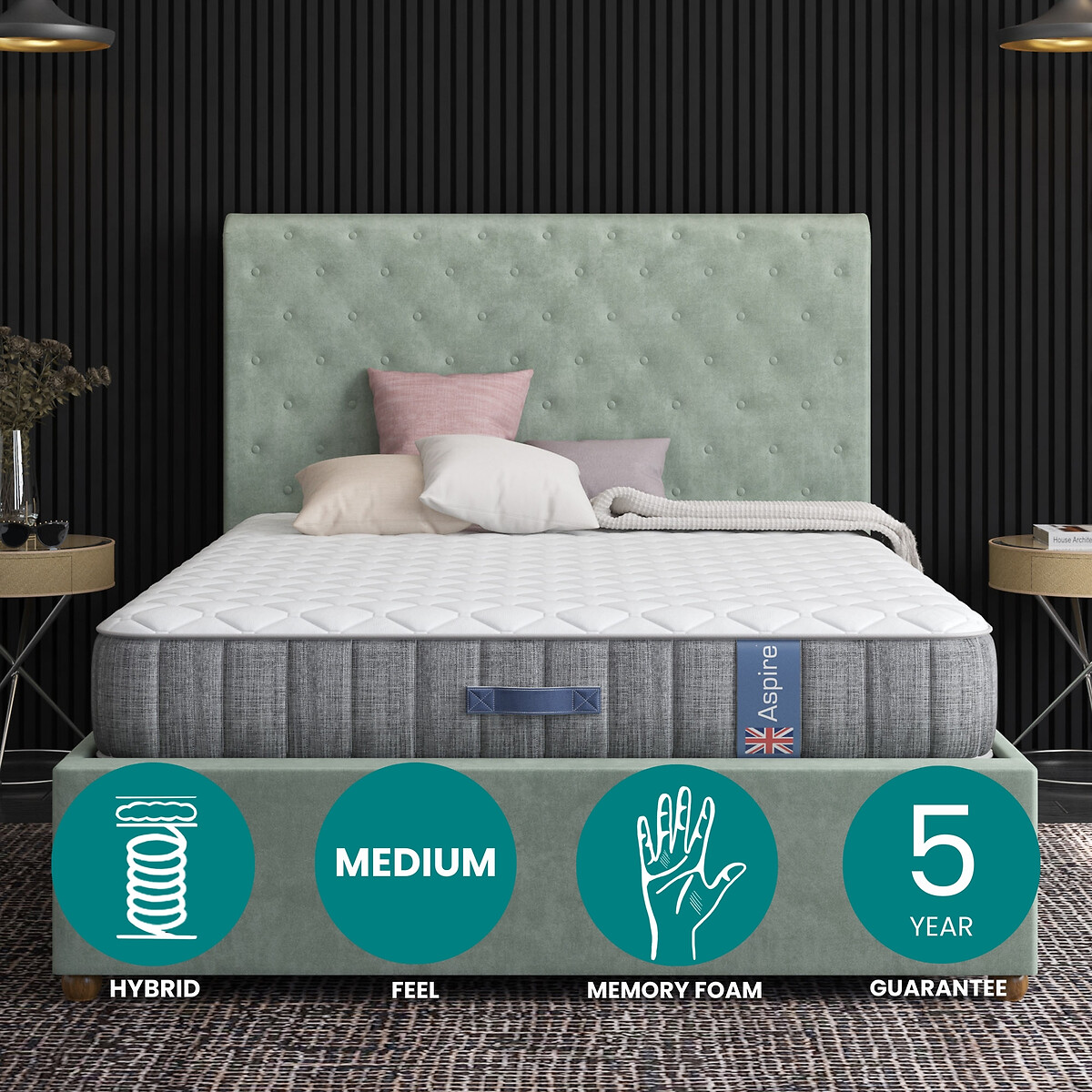 Total Support Pocket+ Memory Hybrid Mattress white, ASPIRE