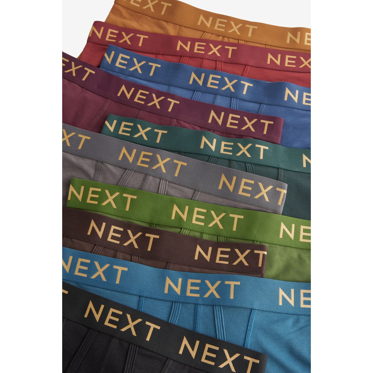 Boxers taille basse, lot de 10 ceinture métallisée riche violet/bleu or, NEXT