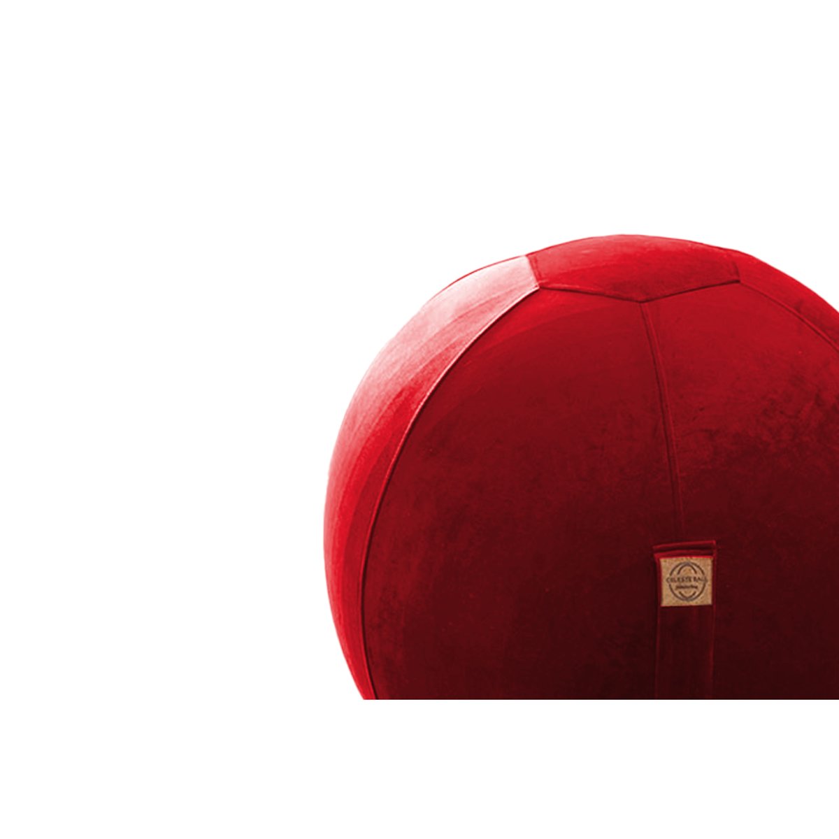 Balle d'assise gonflable CELESTE VELOURS rouge scarlett, JUMBO BAG